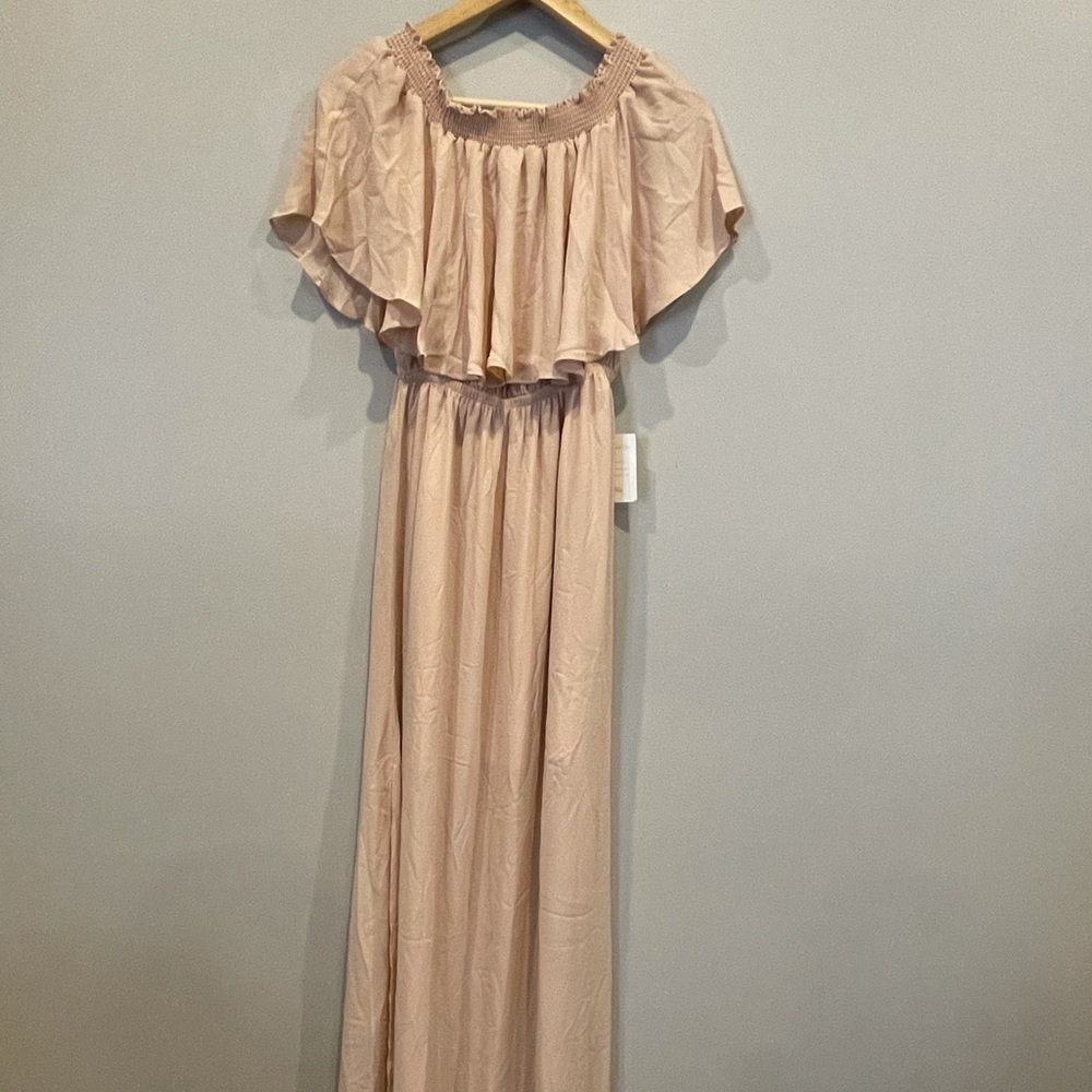 NWT Show Me Your Mumu Pink Hacienda Maxi Off the Shoulder Dress Size S - Picture 4 of 10